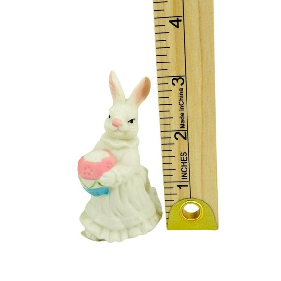 Vintage World Bazaars Jade Collection Ceramic Easter Bunny 4 Piece Set 3” Tall - Picture 5 of 7